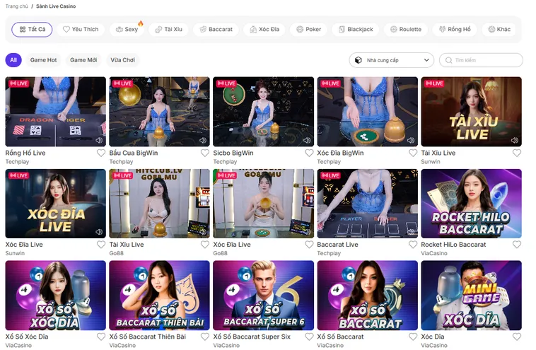 Kho Trò Chơi Đa Dạng Tại Live Casino Bin88 Nơi Quy Tụ Những Trải Nghiệm Cá Cược Đẳng Cấp Thượng Lưu