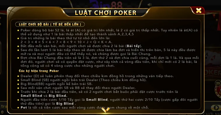 Trải Nghiệm Đỉnh Cao Cùng Game Poker Tại Bin88 Uy Tín Hàng Đầu Tại Nhà Cái Bin88