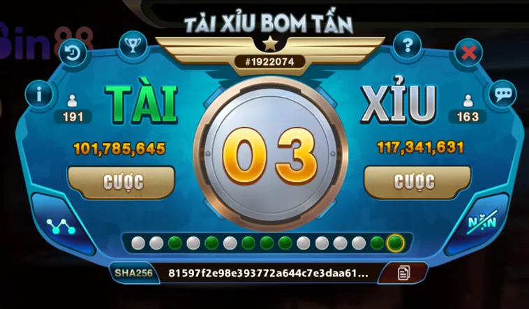 Trải Nghiệm Đỉnh Cao Cùng Game Tài Xỉu Bom Tấn Tại Bin88 Uy Tín Hàng Đầu Tại Nhà Cái Bin88